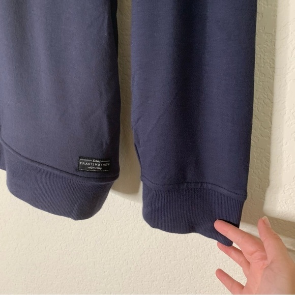 Travis Mathew Mens navy 1/4 zip fleece sweatshirt with pockets XL - Picture 11 of 11